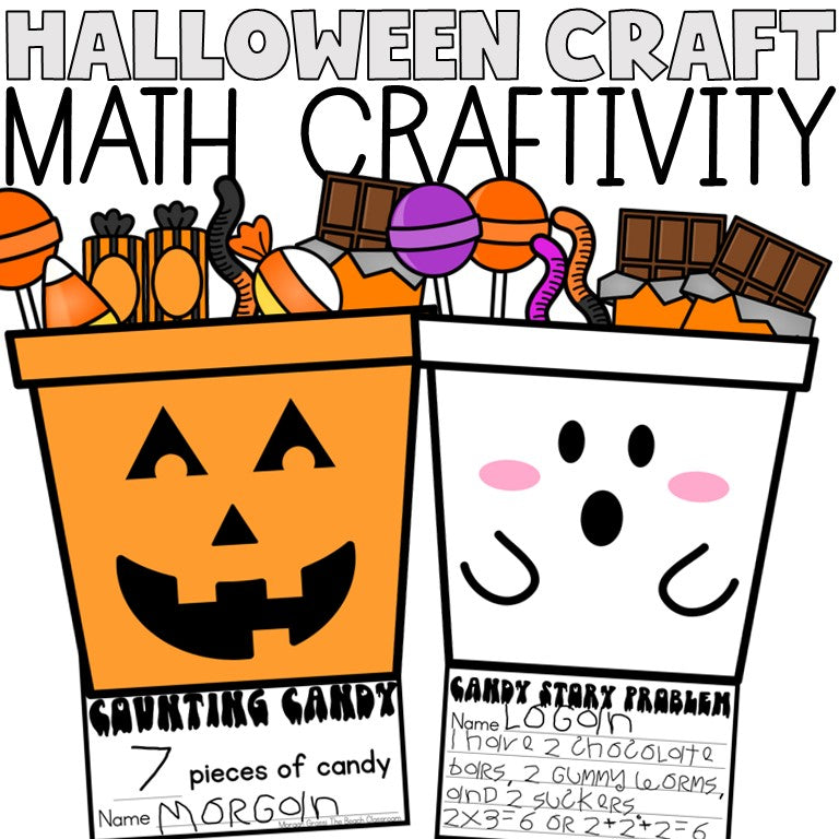 Halloween Math Craft | Candy Bucket | Math Craftivity | Counting | Story Problems