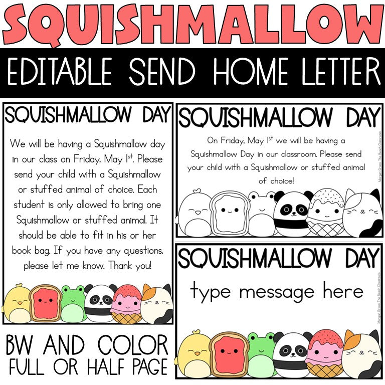 Squishmallow Activities