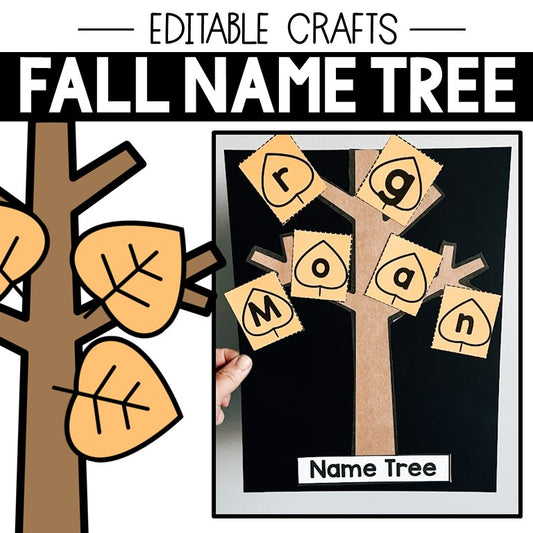 Fall Tree Name Craft Editable